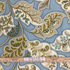 Deco Leaves Home Decor Fabric | Bronze Glitter / Brown / Jade / Blue  | Upholstery / Drapery | 54" Wide | By the Yard | HGTV Home "Deco Drama" Topaz