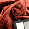 Brick Red Dots Embossed Velvet Fabric | Upholstery | Heavy Weight | 54" Wide | By the Yard | Imprint in Ruby