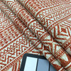 Boho Aztec Striped Fabric in Pepper Red and Natural | Home Decor / Drapery | 54" Wide | By the Yard | Regal Fabrics