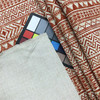 Boho Aztec Striped Fabric in Pepper Red and Natural | Home Decor / Drapery | 54" Wide | By the Yard | Regal Fabrics
