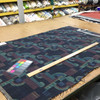 Geometric Jacquard Fabric | Navy Blue / Green / Purple | Heavyweight Upholstery | 54" Wide | By the Yard | Gallup in Navy