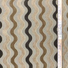 Chenille Waves in Brown / Tan | Heavyweight Upholstery Fabric | 54" Wide | By the Yard | Curve in Chocolate