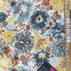 Contemporary Floral Fabric in Yellow / Blue / Teal / Brown | Home Decor / Drapery | 54" Wide | By the Yard | Loriana in Serenity