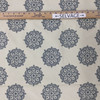 Medallion Home Decor Fabric | Off White / Grey-Blue | Upholstery / Drapery | 54" Wide | By the Yard | Laura and Kiran "Tantra" Dusty Blue