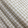 Homespun Check Plaid in Beige and White | Upholstery / Slipcovers Fabric | Medium Weight | 54" Wide | By the Yard | "Linley" Flax
