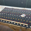 Chenille Stars Jacquard Fabric | Navy Blue / Red / Gold / Green / White | Heavyweight Upholstery | 54" Wide | By the Yard | Five Points in Enquiring Minds
