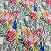 Contemporary Leaf Stems Waverly Fabric | Pink / Yellow / Green / Grey | Home Decor / Drapery | 54" Wide | By the Yard | Waverly "Vibrant Canvas"