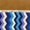 Chevron in Blues and Off-White | OUTDOOR Home Decor Fabric | Upholstery / Cushions | Water Friendly | 54" Wide | By the Yard | Panama Wave in Azure