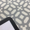 Waverly Lattice in Pebble / Off White  | OUTDOOR Home Decor Fabric | Upholstery | 54" Wide | By the Yard | Waverly "In the Frame" Pebble