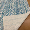 Watercolor Chevron Home Decor Fabric | Blue / Linen | Upholstery / Drapery | 54" Wide | By the Yard | Kaufmann "Jambo" Blue Diamond