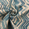 Watercolor Chevron Home Decor Fabric | Blue / Linen | Upholstery / Drapery | 54" Wide | By the Yard | Kaufmann "Jambo" Blue Diamond