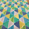 Geometric Colorblocked Fabric | Blue / Green / Grey | Home Decor / Drapery | 54" Wide | By the Yard | A New Angle in Spring