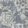 Batik Floral Fabric in Grey and Off White | Home Decor / Drapery | 54" Wide | By the Yard | Kaufman Technique in Smoke