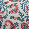 Paisley Floral | Waverly Fabric | Teal / Red | Home Decor / Drapery | 54" Wide | By the Yard | Waverly Token in Jewel