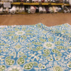 Paisley Floral with Birds in Turquoise Green, and Off White | OUTDOOR Home Decor Fabric | Upholstery / Cushions | Water Friendly | 54" Wide | By the Yard | Peruvian Craft in Turquoise