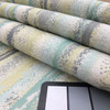 Abstract Stripes  Jacquard Fabric | Mint Green / Off White | Heavyweight Upholstery | 54" Wide | By the Yard