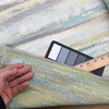 Abstract Stripes  Jacquard Fabric | Mint Green / Off White | Heavyweight Upholstery | 54" Wide | By the Yard