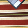 Rustic Stripes in Red / Gold / Green | OUTDOOR Home Decor Fabric | Upholstery / Cushions | Waterproof | 54" Wide | By the Yard