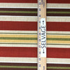 Rustic Stripes in Red / Gold / Green | OUTDOOR Home Decor Fabric | Upholstery / Cushions | Waterproof | 54" Wide | By the Yard