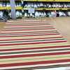 Rustic Stripes in Red / Gold / Green | OUTDOOR Home Decor Fabric | Upholstery / Cushions | Waterproof | 54" Wide | By the Yard