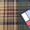 Chenille Fabric | Vintage Plaid in Tan / Green / Blue | Heavyweight Upholstery | 54" Wide | By the Yard