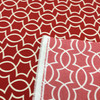 Scrollwork in Red and White | OUTDOOR Home Decor Fabric | Upholstery / Cushions | Waterproof | 54" Wide | By the Yard
