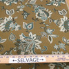 Jacobean Floral Jacquard Fabric | Green / Brown / Off White | Heavyweight Upholstery | 54" Wide | By the Yard
