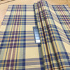 Vintage Plaid Fabric in Tan / Blue / Purple | Upholstery / Slipcovers | Medium Weight | 54" Wide | By the Yard