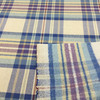Vintage Plaid Fabric in Tan / Blue / Purple | Upholstery / Slipcovers | Medium Weight | 54" Wide | By the Yard