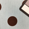 Large Polka Dots | Home Decor Fabric | Brown / Blue |  Drapery | 54" Wide | By the Yard