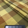 Checked Plaid Fabric with Bug Brocade Design | Yellow / Bronze  | Upholstery / Slipcovers | Medium Weight | 54" Wide | By the Yard