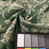 Damask Jacquard Fabric | Green / Off White | Upholstery / Slipcovers | Medium Weight | 54" Wide | By the Yard