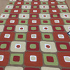 Retro Mod Geometric | Home Decor Fabric | Orange / Red / Green | Drapery | 54" Wide | By the Yard