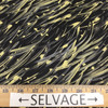 Wind Swish | Paint Swipes | Yellow and Grey on Black | Rowan Fabrics | Quilting Fabric | 100% Cotton | 44 Wide | By The Yard