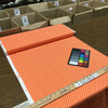 Spot on | White  Mini Polka Dot on Orange | Quilting Fabric | 100% Cotton | 44 Wide | By The Yard