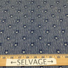 Denim Blue Floral | Quilting Fabric | 44" Wide | 100% Cotton | By The Yard | Fabri-Quilt