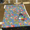 Windsor Rose On Medium Blue  | Red | Pink | Yellow  | Green | Deborah Corsini | Quilting Fabric | 100% Cotton | 44 Wide | By The Yard