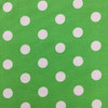 Polka Dots in Green and White | Quilting Fabric | 44" Wide | 100% Cotton | By The Yard