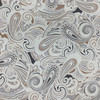 Paisley Phase |  FLoral Philosophy | Taupe and Grey on Cream | Bernartex | Quilting Fabric | 100% Cotton | 44 Wide | By The Yard