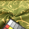 Green and Tan Scrollwork Fabric | Indoor / Outdoor | Upholstery / Drapery | 54 Wide | By the Yard