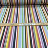 Colorful Striped Fabric | Pink / Navy / White / Green / Yellow | Indoor / Outdoor | Upholstery / Drapery | 54 Wide | By the Yard