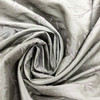 Crinkle Taffeta Fabric with Floral Vine Embroidery in Dove Grey | Drapery / Apparel / Upholstery | 54" Wide | By the Yard