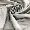 Crinkle Taffeta Fabric with Floral Vine Embroidery in Dove Grey | Drapery / Apparel / Upholstery | 54" Wide | By the Yard