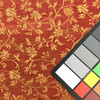 Floral Fabric in Red and Gold | Drapery / Upholstery / Apparel | Polyester | 60 Wide | By the Yard