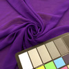 Solid Royal Purple Sheer Chiffon Fabric | 100% Polyester | Special Occasion | Clothing and Apparel | 60 Inch Wide | By The Yard