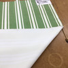 Striped Blackout Fabric in Green and Off White | Finished Blackout Curtain Lining | Drapery Fabric | 54" Wide | By the Yard