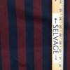 Horizontal Striped Fabric in Red and Navy Blue | Upholstery / Slipcovers | 54" Wide | By the Yard