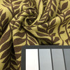 Fern Leaves Ogee Fabric in Green and Brown | Upholstery | Heavyweight | 54" Wide | By the Yard