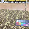 Fern Leaves Ogee Fabric in Green and Brown | Upholstery | Heavyweight | 54" Wide | By the Yard