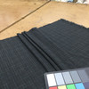 Charcoal Grey Windowpane Check Stretch Suiting Fabric / Polyester Blend / Clothing and Apparel / 60 inch wide / sold by the yard